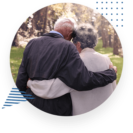 Healthy Elderly Couple Hugging