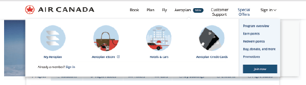 Aeroplan Web Image