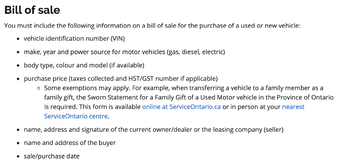 Bill of Sale Info Image