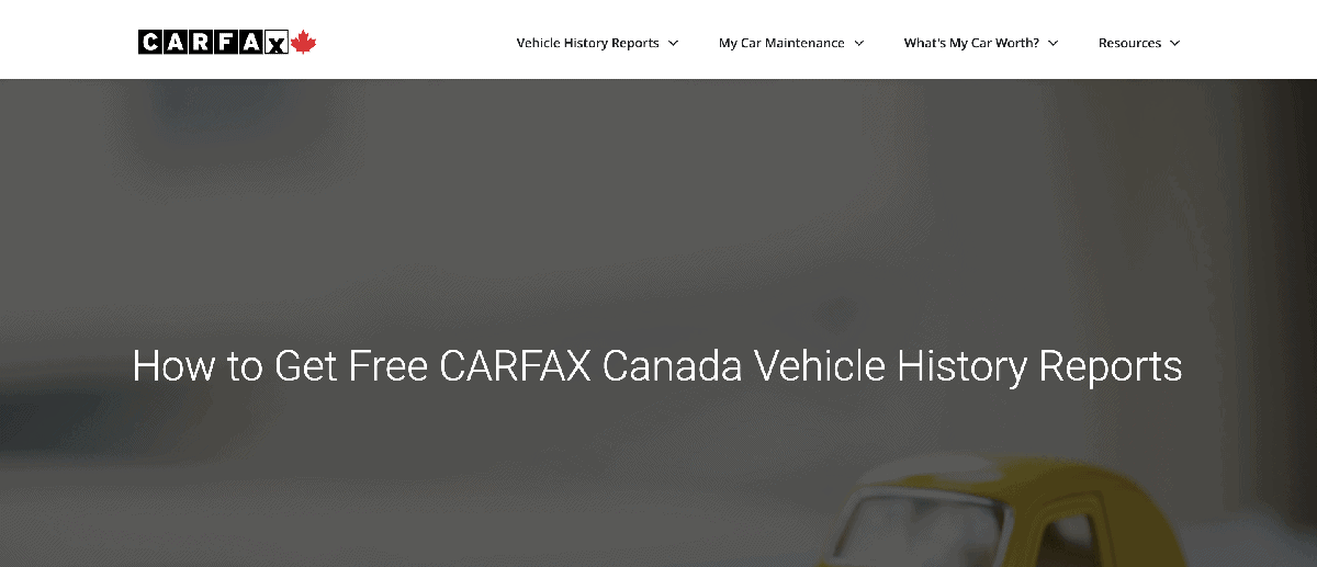 Carfax Website Image