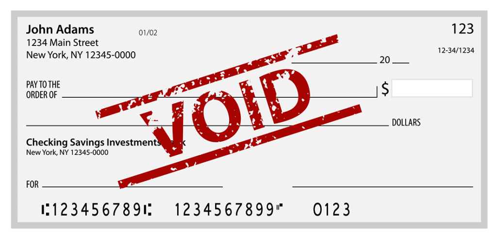 Void Cheque sample Image