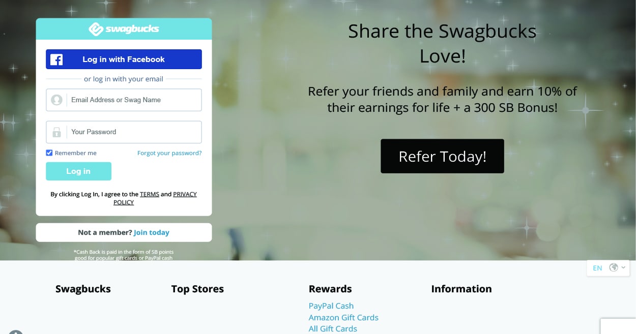 Swagbucks Login Image