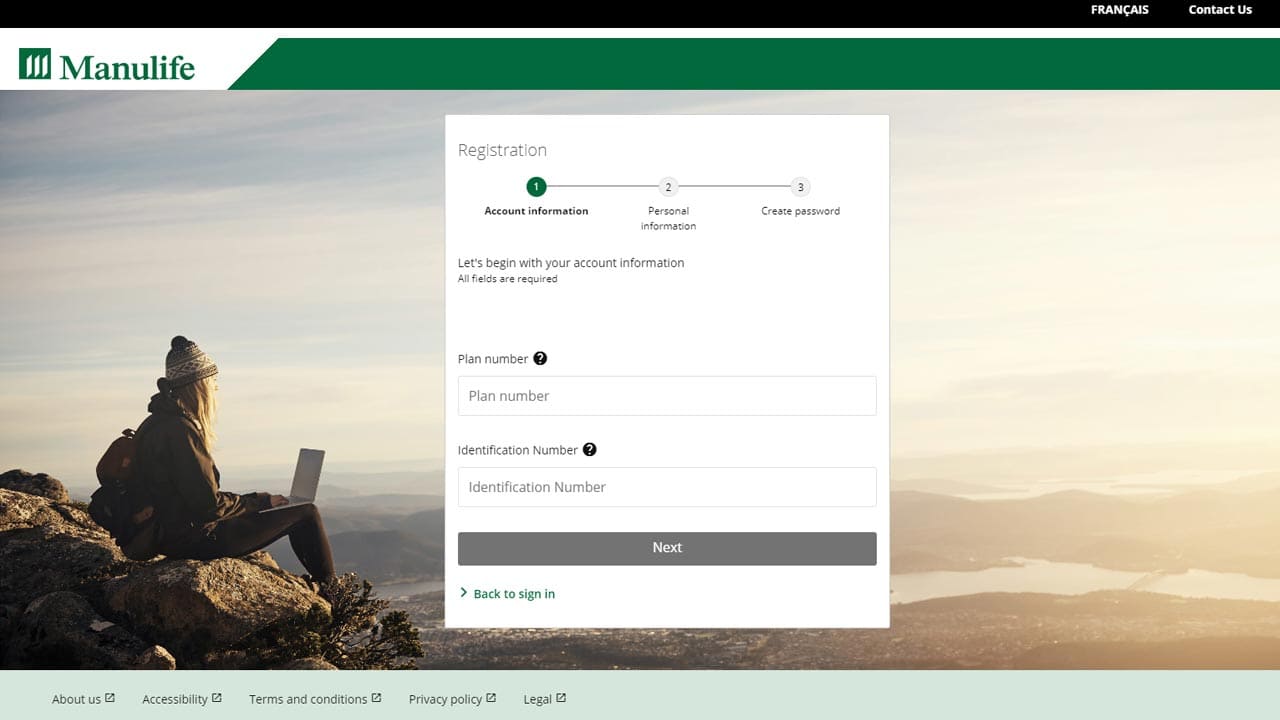 manulife health insuance login screenshot