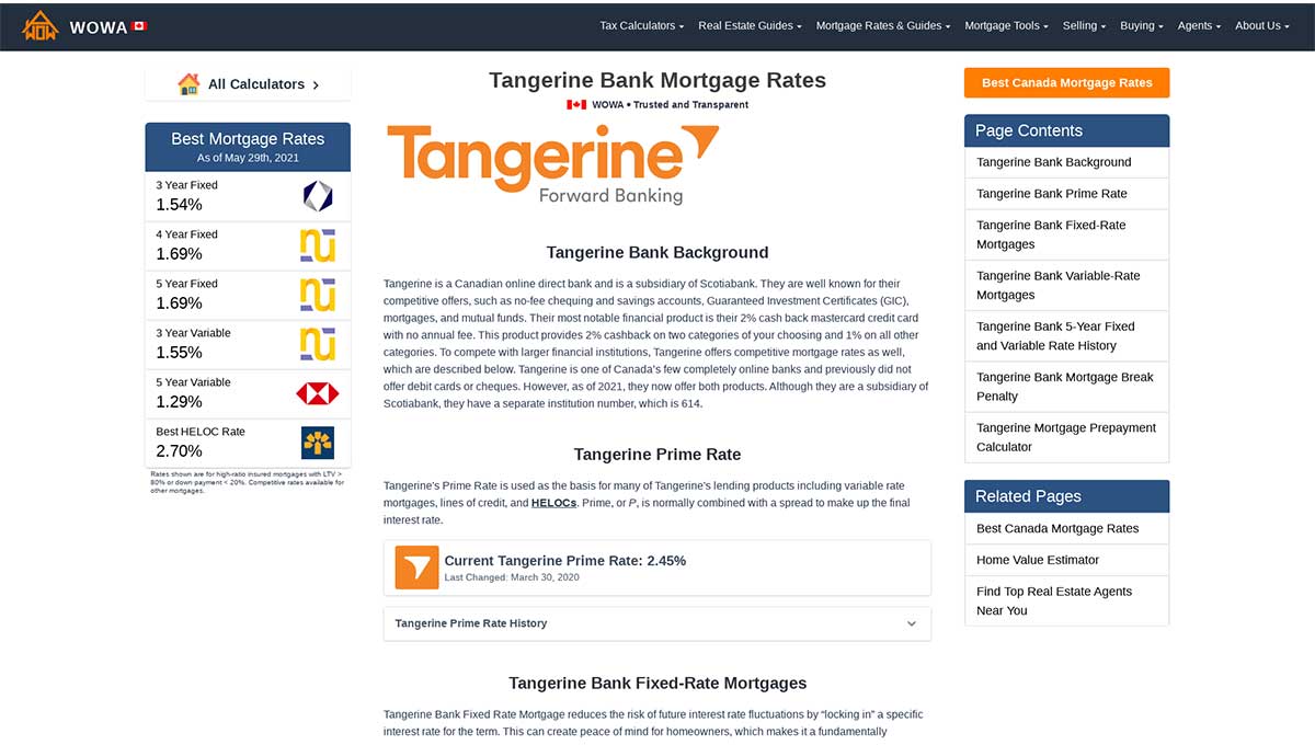 Tangerine Mortgage A Comprehensive Review Insurdinary