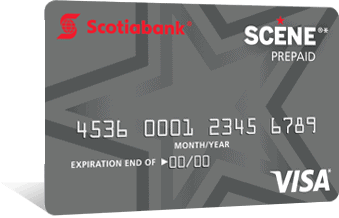 scotiabank scene prepaid reloadable visa
