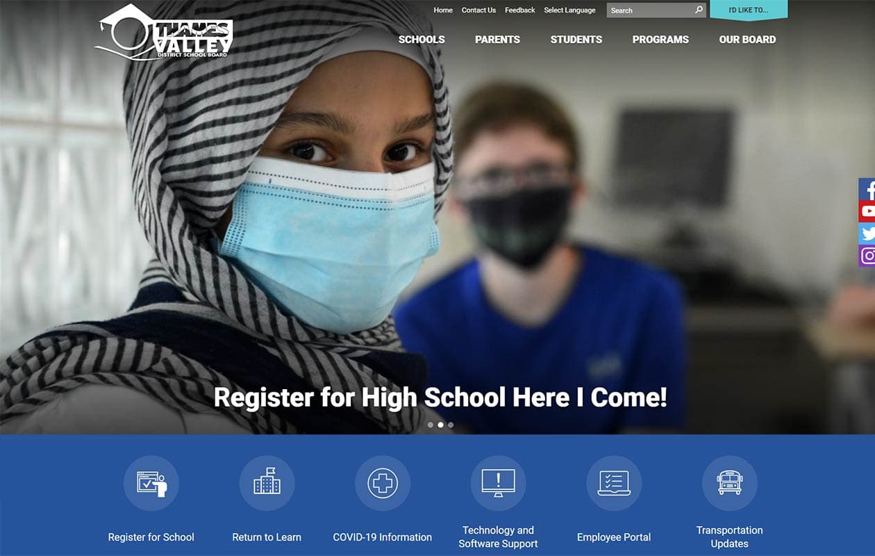 tvdsb elearning portal screenshot