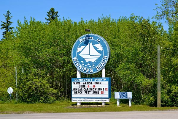 Winnipeg Beach Manitoba Welcome landmark