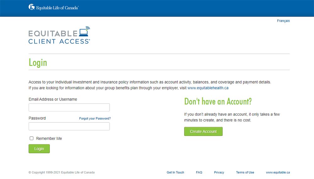 Equitable Llife login