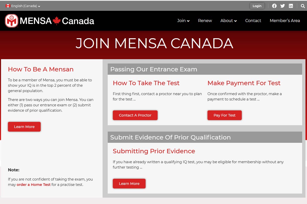how to join mensa canada