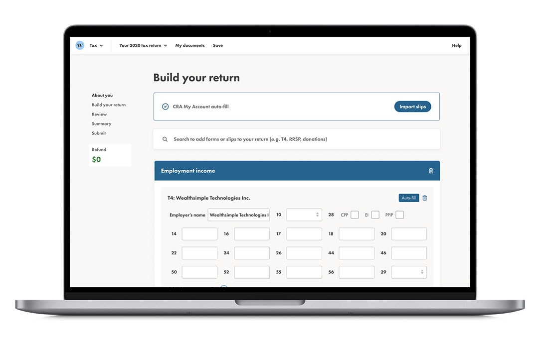 wealthsimple tax on macbook