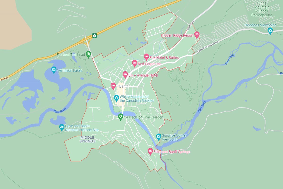 Banff map