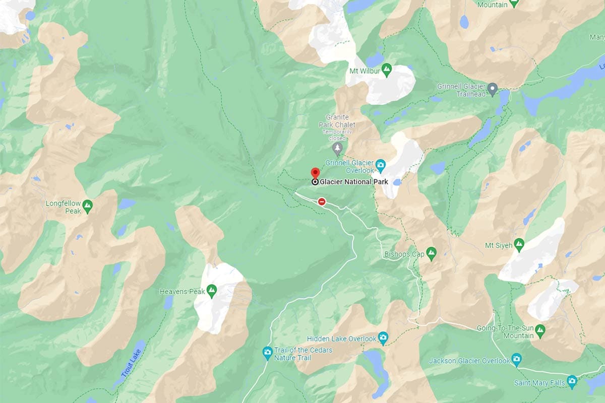 glacier national park montana map