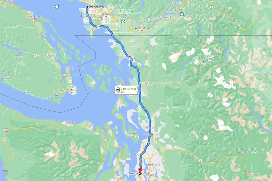 vancouver to seattle road trip itinerary