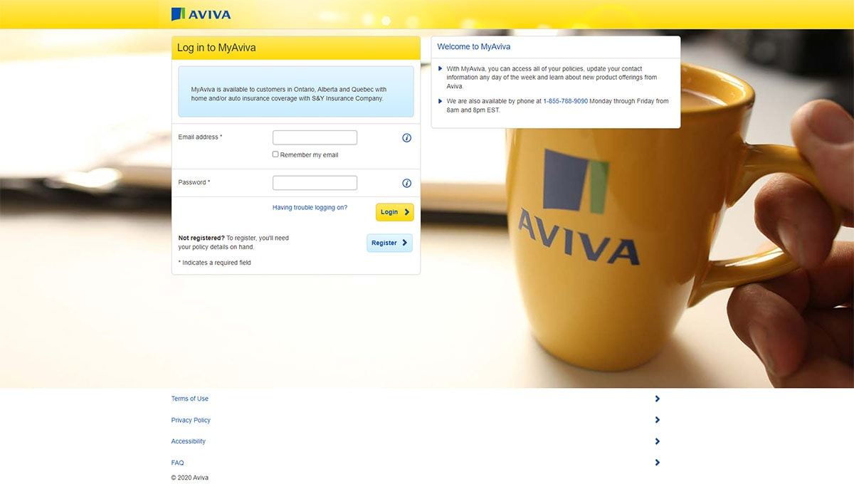 Aviva Canada Login