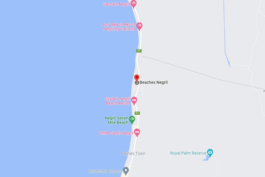 Beaches Negril Map