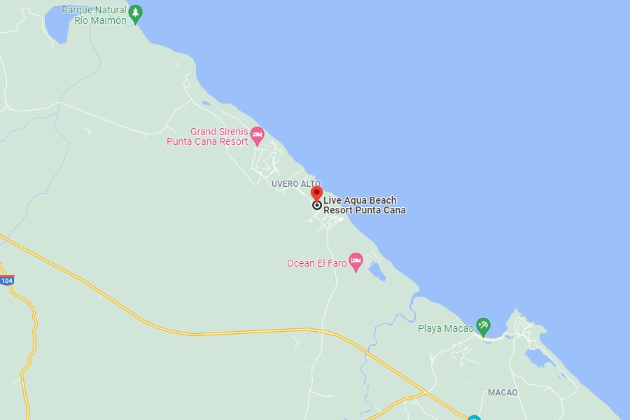 Live Aqua Beach Resort Punta Cana Map