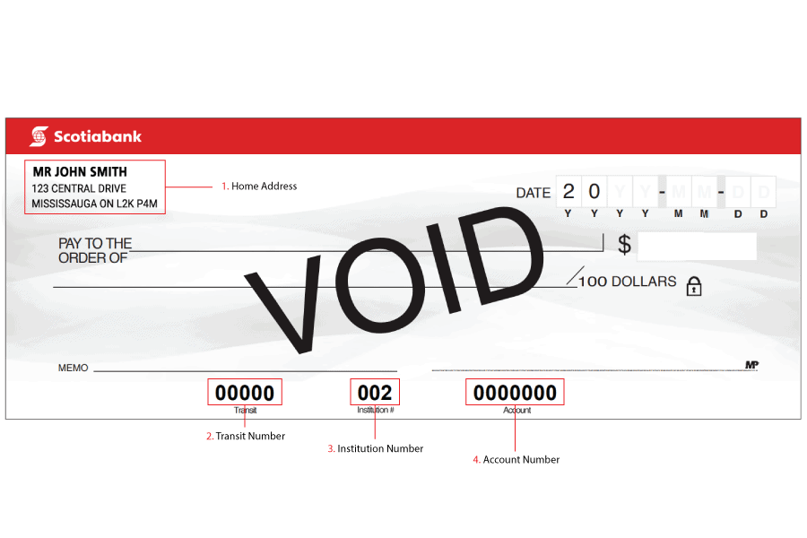 Scotiabank Sample Cheque