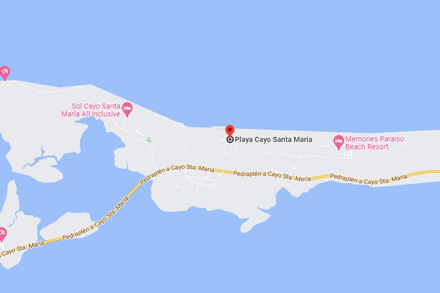 Playa Cayo Santa Maria Map