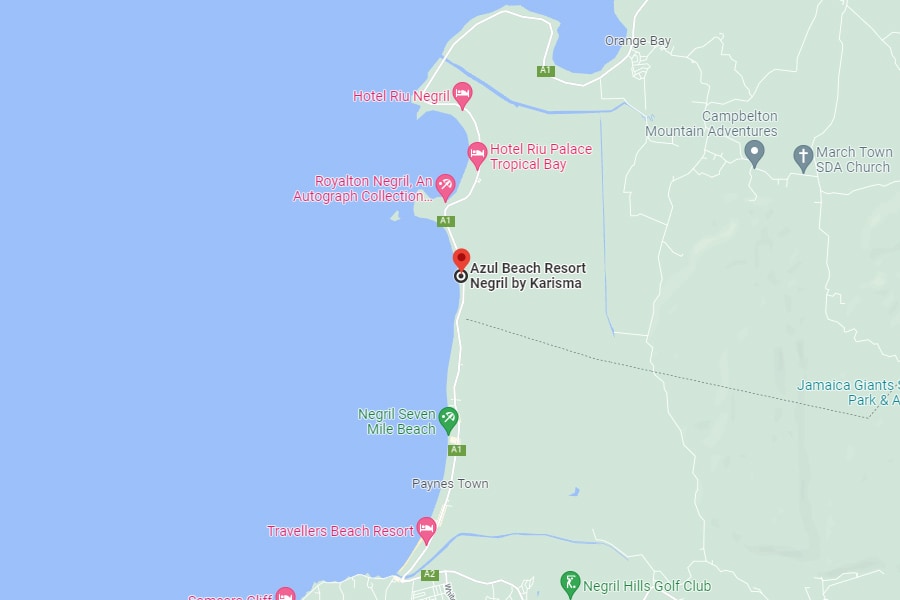 Azul Beach Resort Negril Map