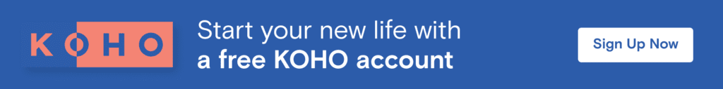 KOHO Free Account Banner