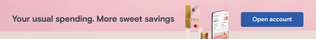 KOHO Sweet Savings Banner
