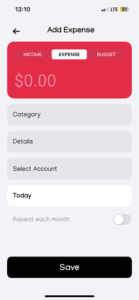 Insurdinary App Add Transaction