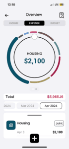 Insurdinary App Expense Wheel