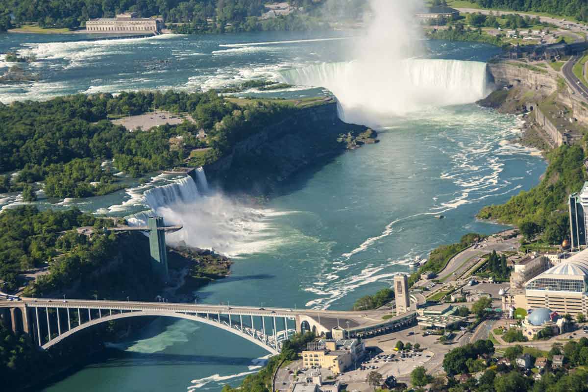 aerial panoramic view niagara falls ontario